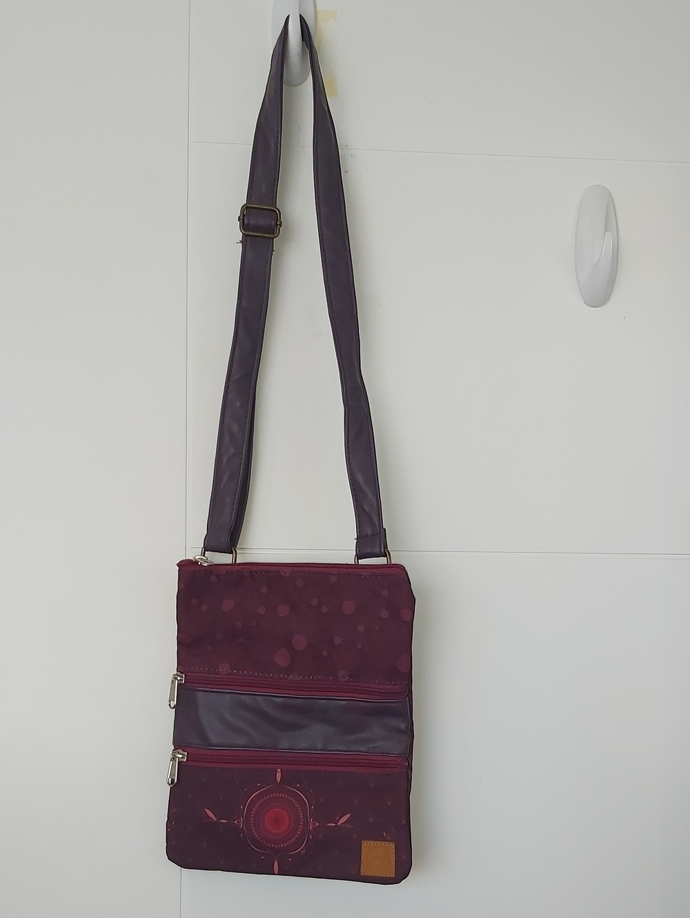Purple Crossbody Bag with Adjustable Strap